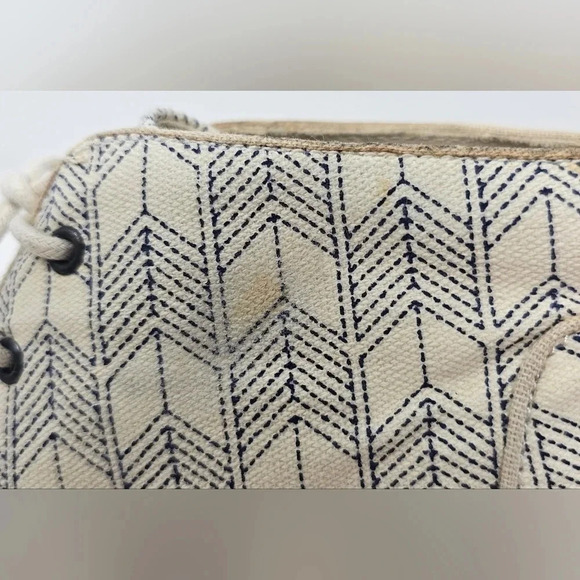 TOMS Desert Wedge Ink Sashiko Espadrilles Ankle Booties Size 7.5 - Picture 11 of 12